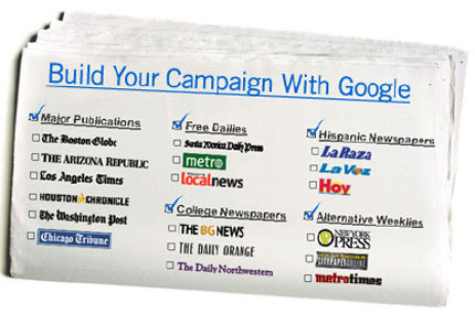 Jornal Google AdWords Print Ads