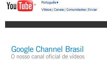 Google Channel Brasil no Youtube